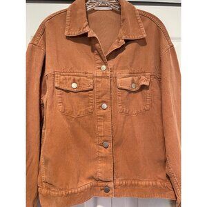 Uniqlo Womens Oversized Corduroy Chore Jacket Size M Coat Utility Workwear 90s